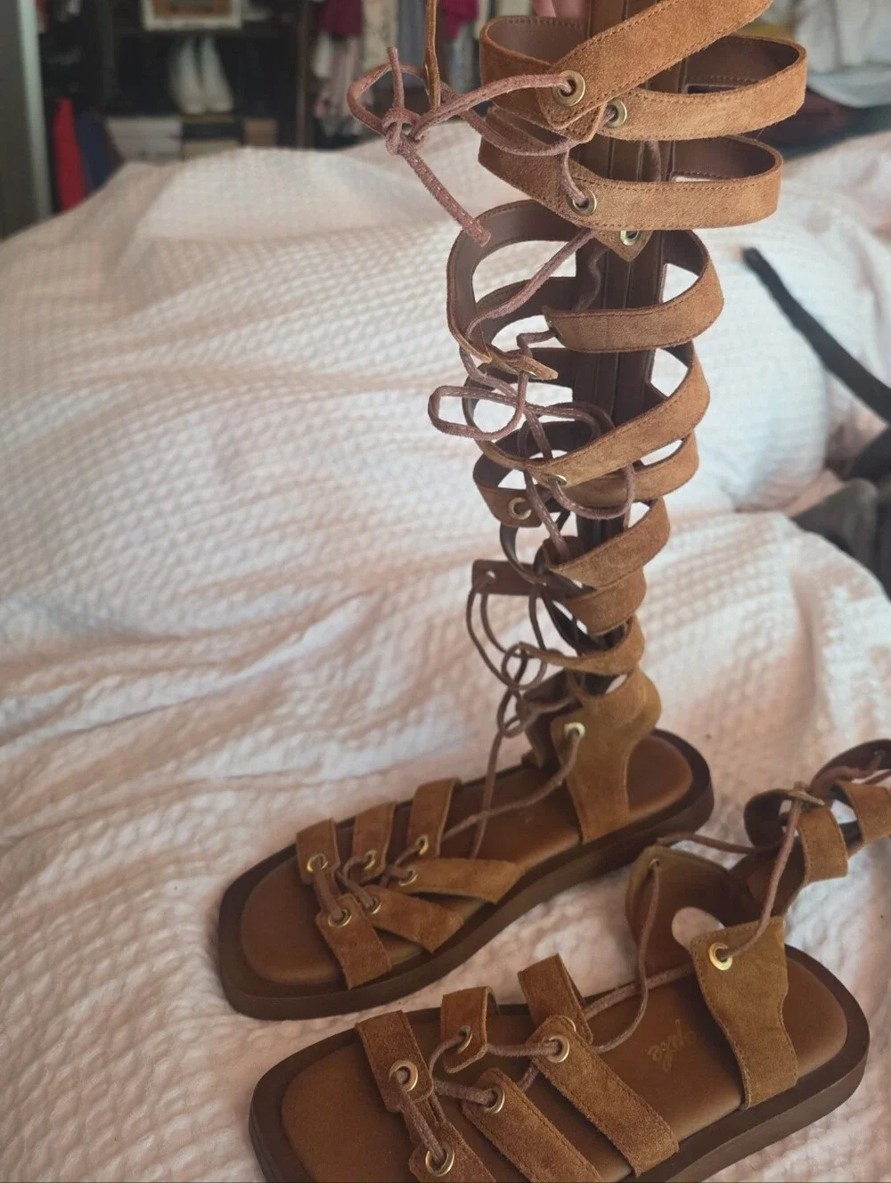 Free People Knee-High Lace-Up Gladiator Sandals
